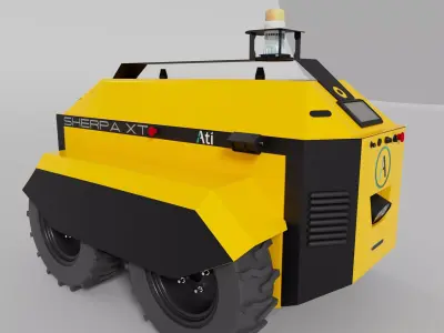 Sherpa XT industrial vehicle for package carrier and manager Low-poly 3D model
