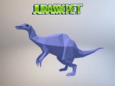 Deinocheirus mirificus Low-poly 3D model