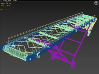Conveyor Poly-V Belt 3D model