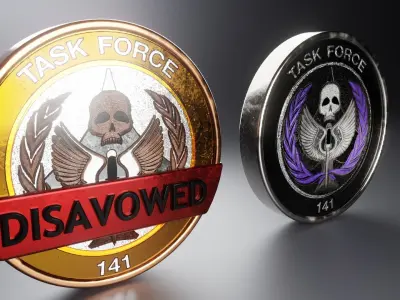 Call of Duty Taskforce 141 3D logo version 2 Low-poly 3D model
