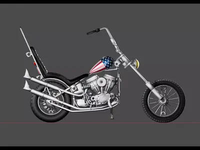 American Chopper Harley  Model Printable 3D 3D print model