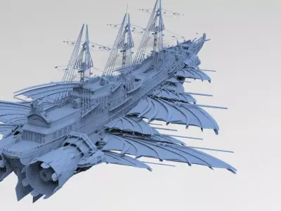 Airship Huge Ship 3D model
