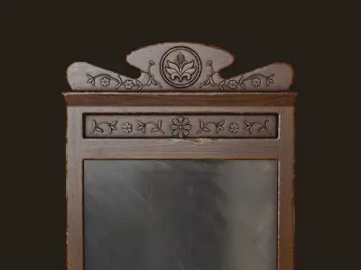 Dirty Mirror - PBR Game Ready Low-poly 3D model