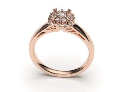 solitaire with ring sizes  8 part S56 3D print model
