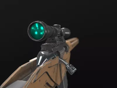 RUGER PRECISION RIMFIRE FREE 3D MODEL Low-poly 3D model