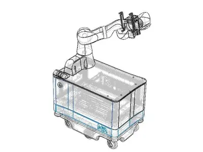 MiR Enclosed KUKA Robot Mount 3D model