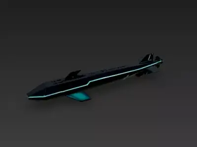Carbon Stealth Interceptor 3D Model Low-poly 3D model
