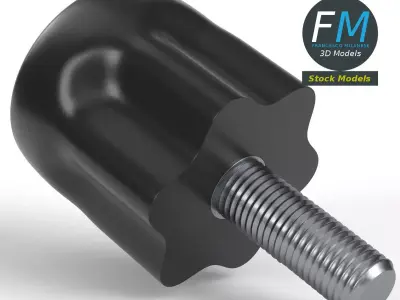 Knob with thread 3 3D model