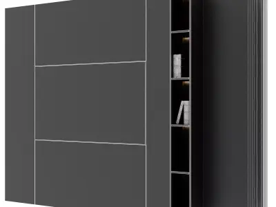 tv wall set 13 Free 3D model