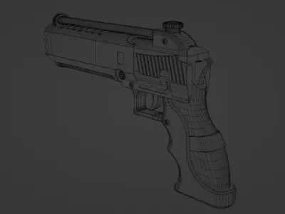 Magnum Laser Low-poly 3D model