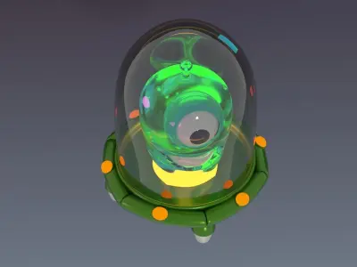 Stylized Cute Jelly Like Slimy Glowing Alien  3D model