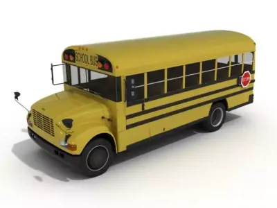 Yellow School Bus 3D model purchase