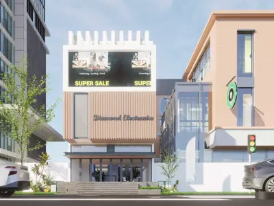 Modern 2-Shop Design SketchUp  D5  Renders 3D model