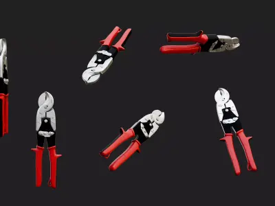 YATO YT-1933 CrMo 9mm Cable Cutter 3D model