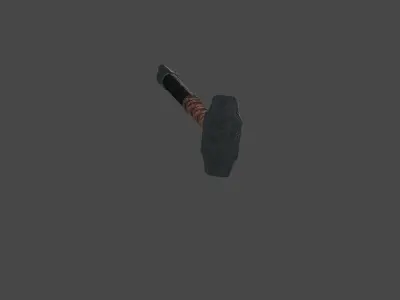 Medieval Sledge Hammer Low-poly 3D model