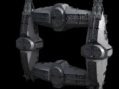Jupiter Moon Space station ring  3D model