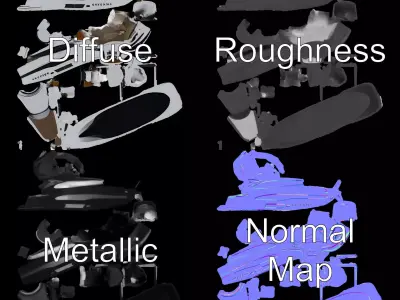 Sleek Yacht model pack Low-poly 3D model