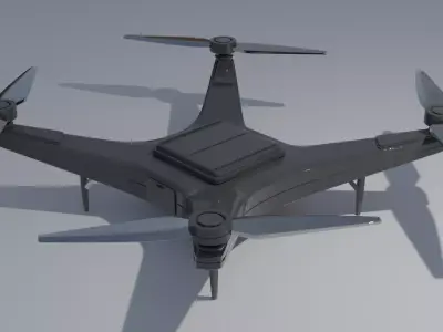 drone with propellers 3D model by setik20