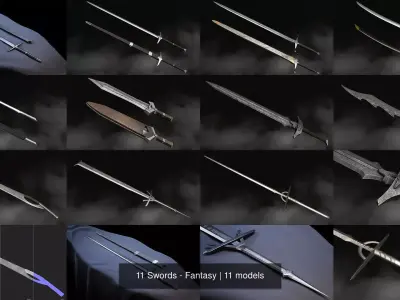 11 Swords - Fantasy 3D Model Pack