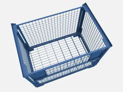 Euro Mesh Pallet Foldable Epal Box Pallet 3D model