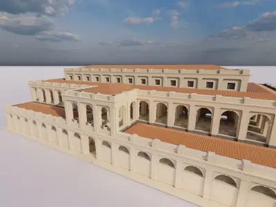Commercial building-building classic 3D model order