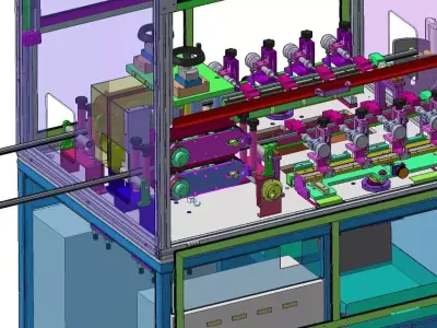 Rubber Seal Cutting Machine Dual Traction 3D CAD Model 3D model