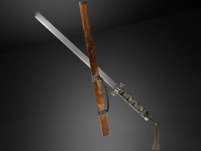 tang heng blade Low-poly 3D model
