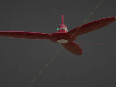 Ceiling Fan - Low Poly Free 3D model