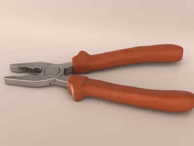 pliers Low-poly 3D model 2