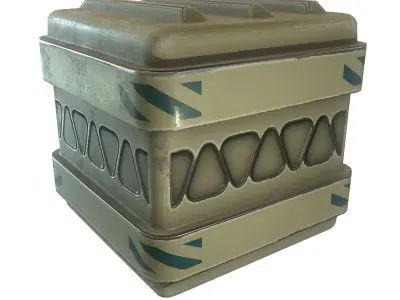Futuristic Container Low-poly 3D model