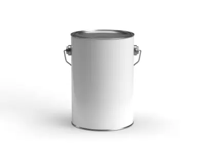 5 Quart paint can with metal handle  3D model