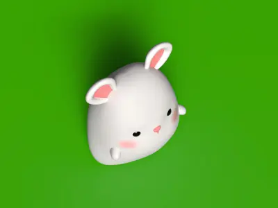 Cute little fat mouse character 3D model