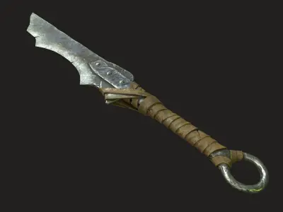 ork short sword Low-poly 3D model