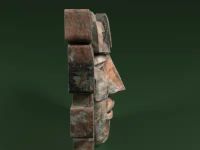 Maya Ceremonial Masks Pack B Low-poly 3D model