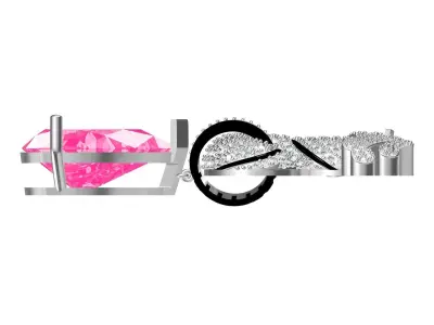 Seahorse Hip Hop Earring 3D print model