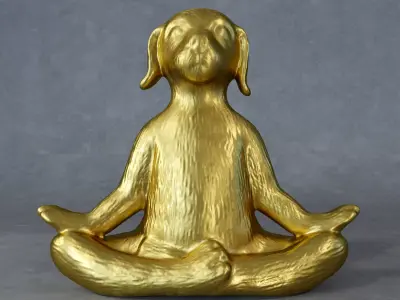 Yoga dog 3D print model