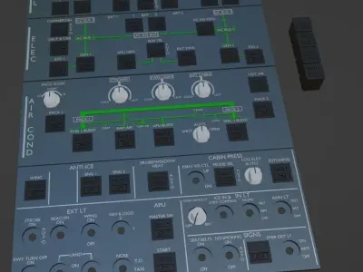 airbus a320 parts Free low-poly 3D model