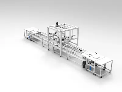 Battery pack welding line 3D model