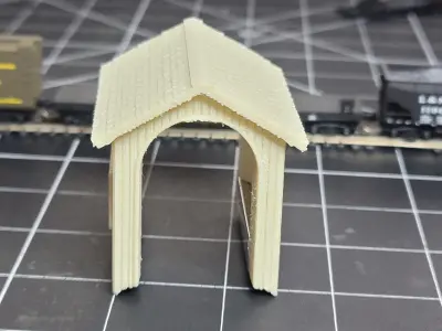 N-Scale Shunting Shack for Uncoupling N-Scale Trains 3D print model
