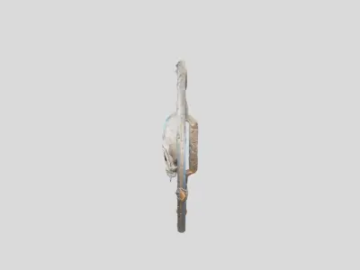 Ancient Warrior Shield with Intricate Details Low-poly 3D model