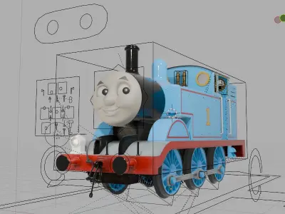 Thomas and friend Big World Big Adventures CGI 3D RIGGED Free 3D model