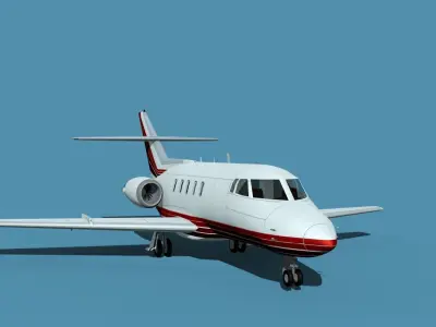 British Aerospace 125 Dominie V07 3D model purchase