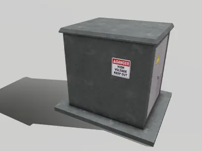 Electrical Box Transformer Low-poly 3D model