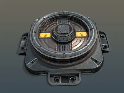 SciFi Vents Low-poly 3D model