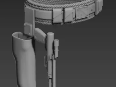 Mandalorian Boba Fett belt and gears One12 scale STL 3D print model