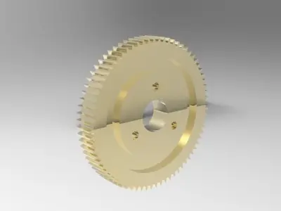 Gear gold Free 3D model