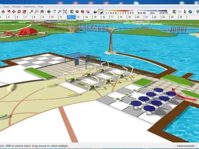 Sketchup Landscape Park H4 3D model