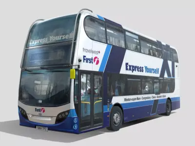 Alexander Dennis Enviro 400 First Express Low-poly 3D model