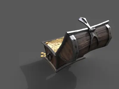 TREASURE CHEST Free low-poly 3D model