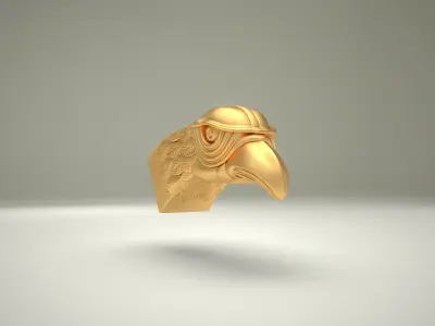 Eagle Falcon Head - HAWK Head - 3D STL For CNC 3D model